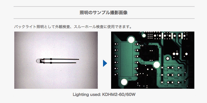 照明のサンプル撮影画像