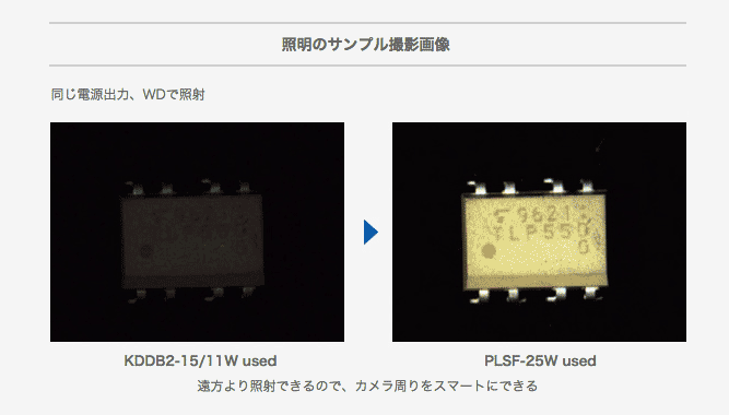 照明のサンプル撮影画像